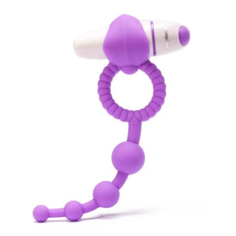 Outlet, Inel Penis Cu Dop Anal Si Vibratii Play Candi Blow Pop, pasiune.ro