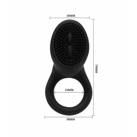 Inele penis, Inel Penis Cu Vibratii Cobra, Negru, pasiune.ro