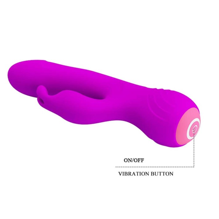Vibrator Rabbit Broderick, Violet, 18 Cm