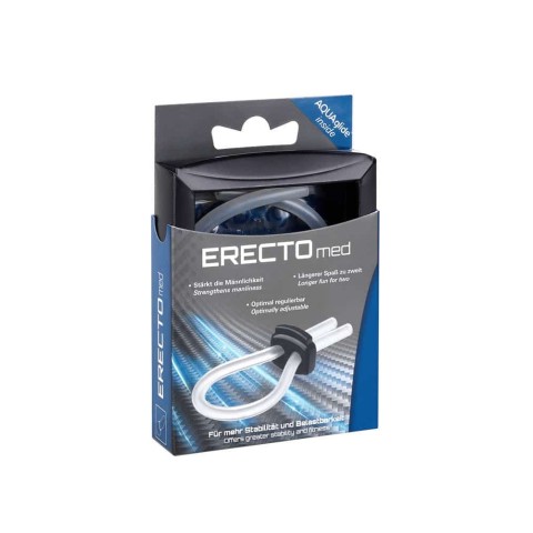 Inele penis, Inel Penis Reglabil Erectomed, Alb, pasiune.ro