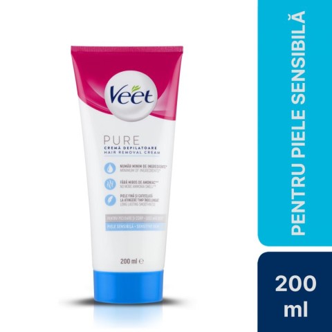 Veet, Crema Depilatoare Veet Piele Sensibila, 200 Ml, pasiune.ro