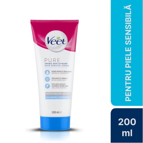 Crema depilatoare Veet piele sensibila, 200 ml