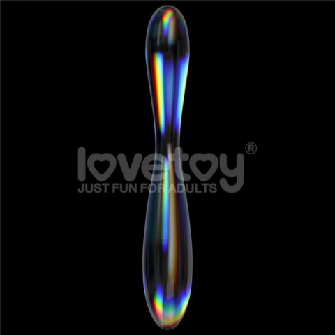 Dildouri Sticlametal, Dildo Sticla Twilight Gleam Glass Dildo- Double Delight, Transparent, 23 Cm, pasiune.ro