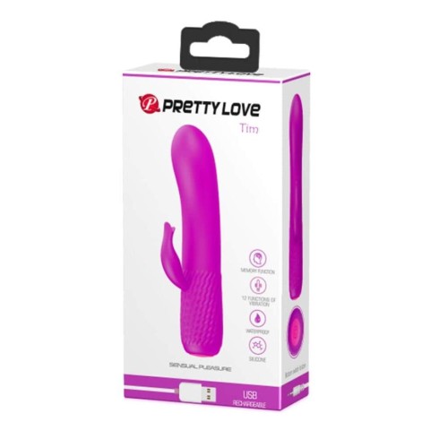 pretty, Vibrator Tim, Violet, 15 Cm, pasiune.ro