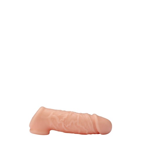 RealStuff, Extensie Penis Cu Inel Testicule, Natural, 14 Cm, pasiune.ro