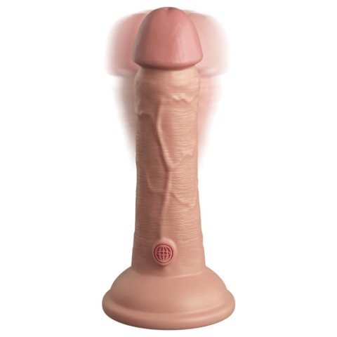 Pipedream - King Cock Elite, Vibrator Realistic Dual Density Silicone Cock, Natural, 15 Cm, pasiune.ro