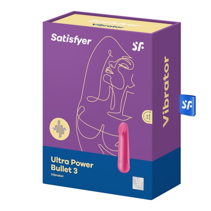 Glont Vibrator Ultra Power Bullet 3, Rosu, 8.5 Cm 2