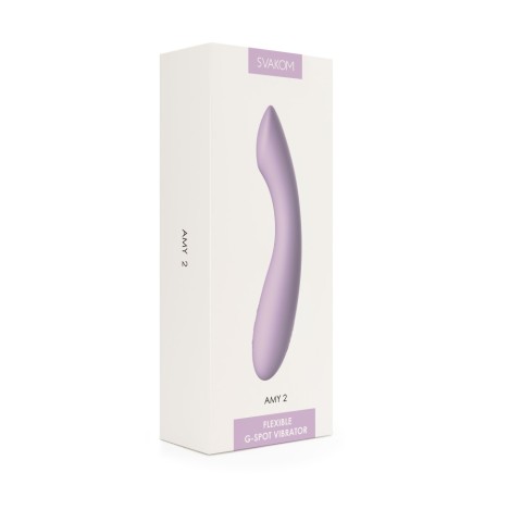 Svakom, Vibrator Punctul G Amy 2, Lila, 17.5 Cm, pasiune.ro