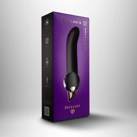 Rocks-Off, Vibrator Punctul G Chaiamo G, Negru, 15 Cm, pasiune.ro