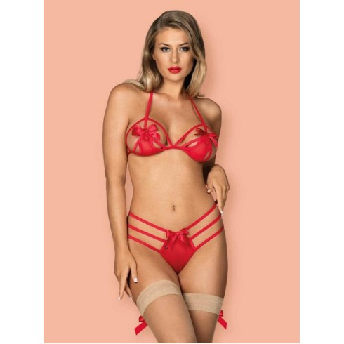 Set Lenjerie Sexy Giftella, Rosu, S/M