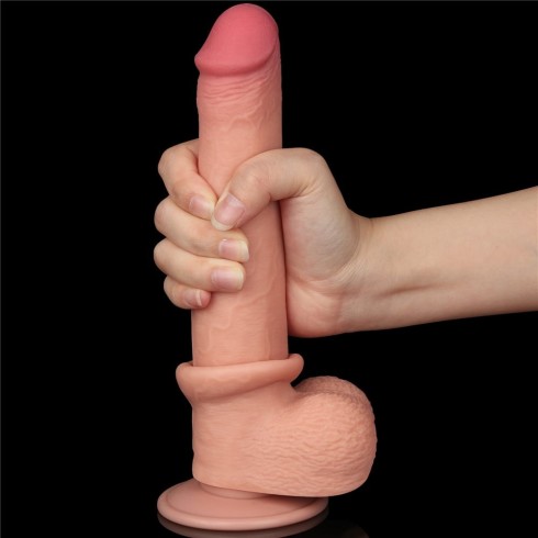 sliding, Dildo Realistic Sliding Skin Dual Layer, Natural, 22.5 Cm, pasiune.ro