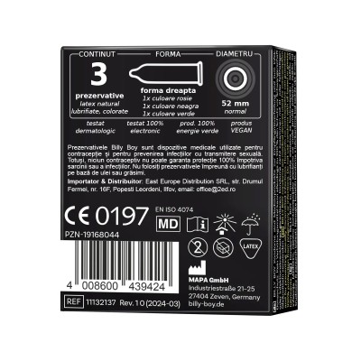 Prezervative Billy Boy Fun Mix 3 Buc