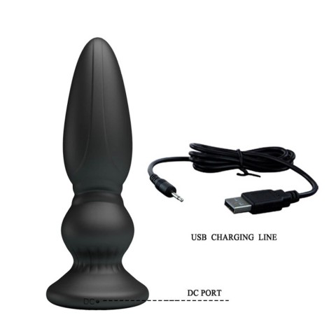 Vibratoare Anale, Dop Anal Cu Vibratii Mr. Play Super Power Ii, Negru, 12 Cm, pasiune.ro