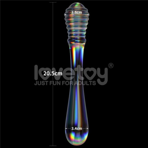 Dildouri Sticlametal, Dildo Sticla Twilight Gleam Glass Dildo- Twin Pleasures, Transparent, 20.5 Cm, pasiune.ro