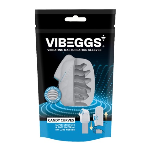 vibrating, Vibeggs - Candy Curves - Vibrating Masturbation Sleeve - White, pasiune.ro