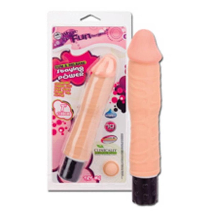 Vibrator Realistic Staying Power, Natural, 17.8 Cm