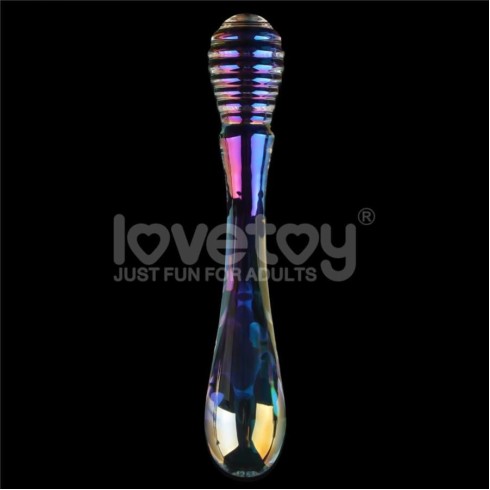 dildo, Dildo Sticla Twilight Gleam Glass Dildo- Twin Pleasures, Transparent, 20.5 Cm, pasiune.ro