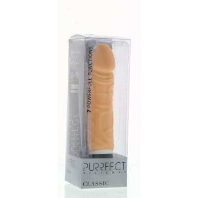 Vibrator Realistic Silicone Classic, Nude, 20 Cm