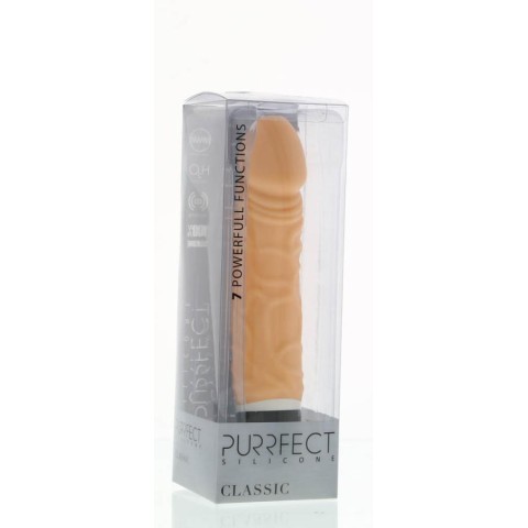 Vibratoare Realistice, Vibrator Realistic Silicone Classic, Nude, 20 Cm, pasiune.ro