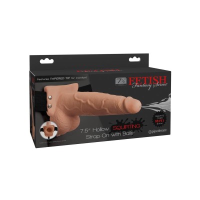 Strap-on Cu Functie Ejaculare, Natural, 19 Cm