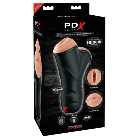 masturbator, Masturbator Double Penetration Vibrating Stroker, pasiune.ro