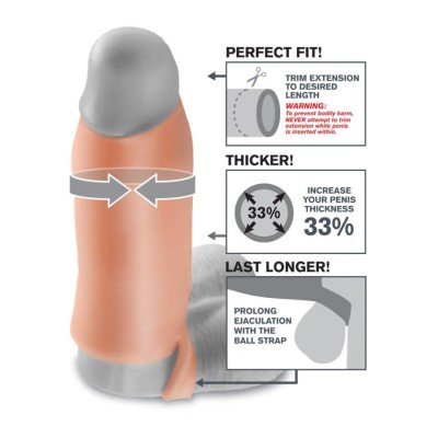 Extensie/manson Penis Real Feel Enhancer Xl, Natural, 17.8 Cm