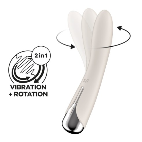 vibrator, Vibrator Cu Rotatii Spinning Vibe 1, Ivory, 17,8 Cm, pasiune.ro