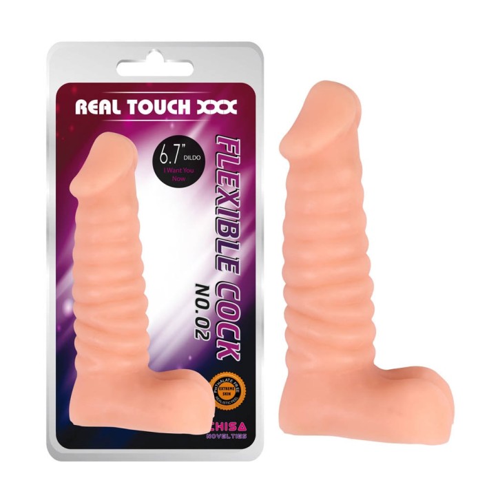 Dildo Clasic Flexibil Real Touch Xxx Cock No.02, Natural, 17 Cm
