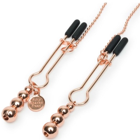 Stimulatoare, Cleme Cu Lant Pentru Sfarcuri Si Clitoris Fifty Shades Freed, pasiune.ro