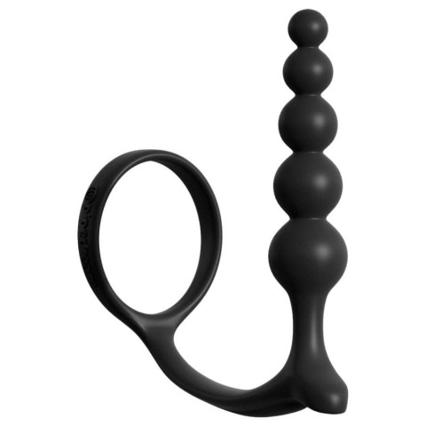 Pipedream - Anal Fantasy Collection, Bile Anale Cu Inel Penis Ass-gasm Cockring, Negru, 12 Cm, pasiune.ro