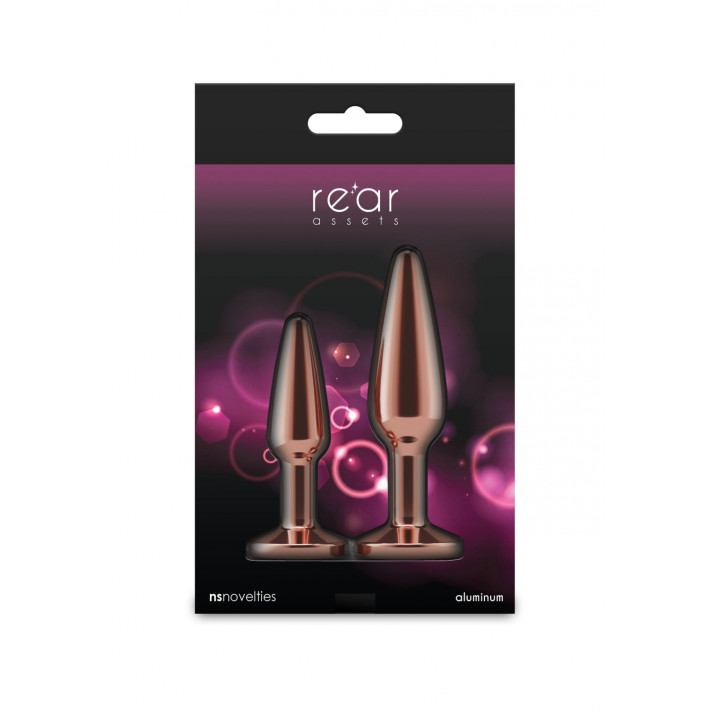 Set 2 Pluguri Anale Ns Novelties Small + Medium Rose Gold 4