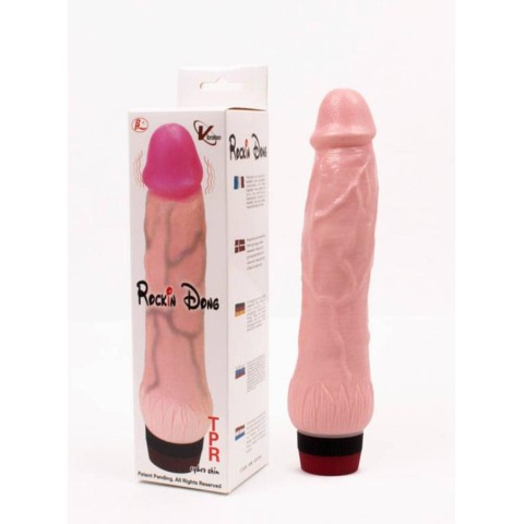 Debra, Vibrator Realistic Rockin Dong 3, Natural, 21.5 Cm, pasiune.ro