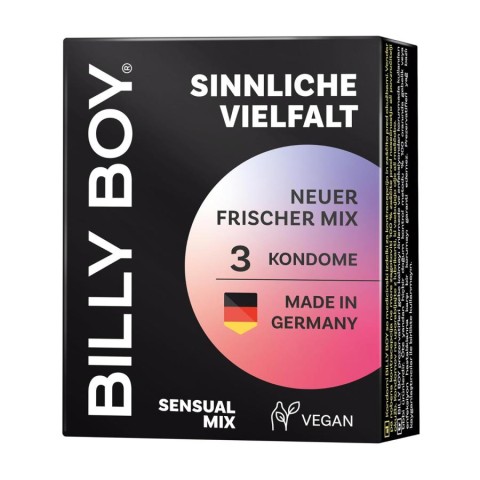 BILLY BOY, Prezervative Billy Boy Sensual Mix 3 Buc, pasiune.ro