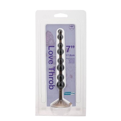 Bile Anale Love Throb, Negru, 18 Cm