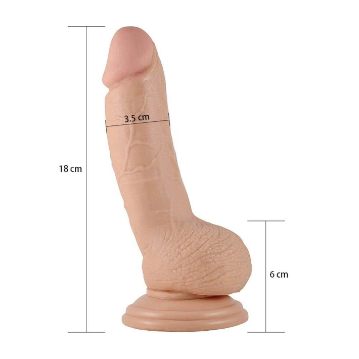 Dildo Clasic Real Extreme, Natural, 18 Cm