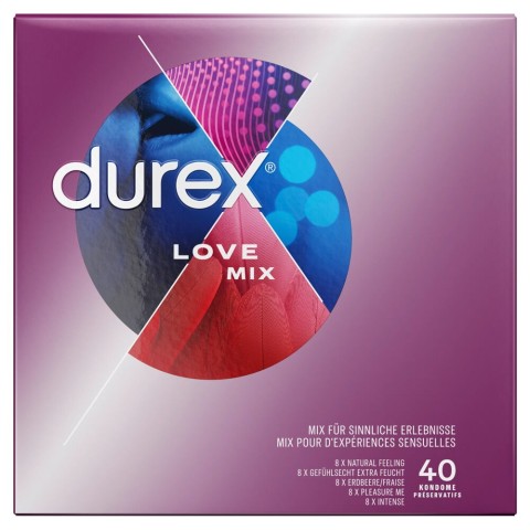 Durex, Prezervative Durex Love Mix, 40 Bucati, pasiune.ro