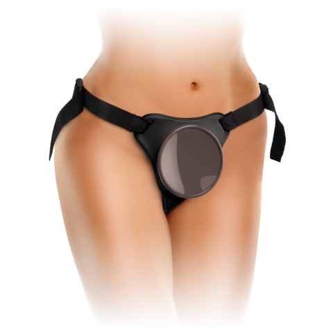 Pipedream - King Cock Elite, Ham Pentru Strap-on Cu Ventuza Comfy Body Dock, Negru, pasiune.ro