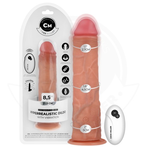 21, Vibrator Realist Cock Miller Cu Ventuza Si Telecomanda, 21.5 Cm, pasiune.ro