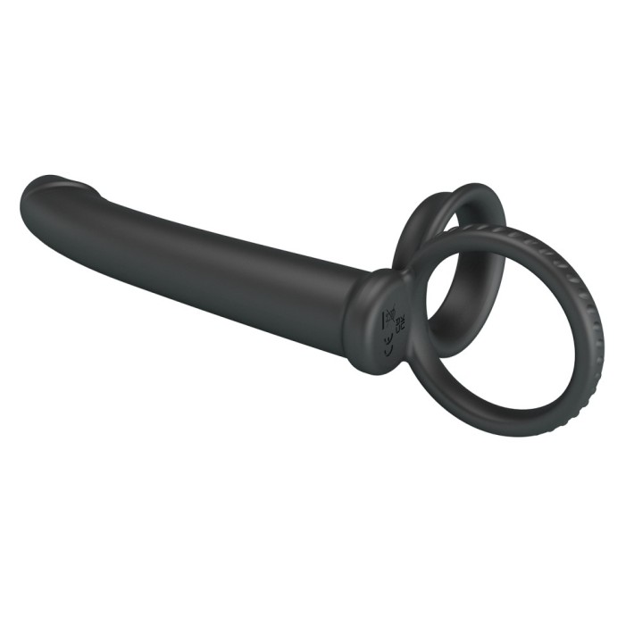 Inel Penis Cu Dildo Anal Moses, Negru, 13 Cm 8