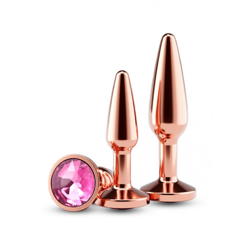set, Set 2 Pluguri Anale Ns Novelties Small + Medium Rose Gold, pasiune.ro