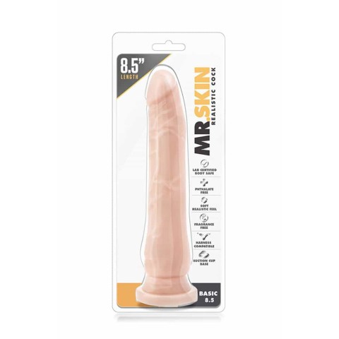 Blush, Dildo Clasic Mr. Skin Realistic Cock Basic, Bej, 21.5 Cm, pasiune.ro