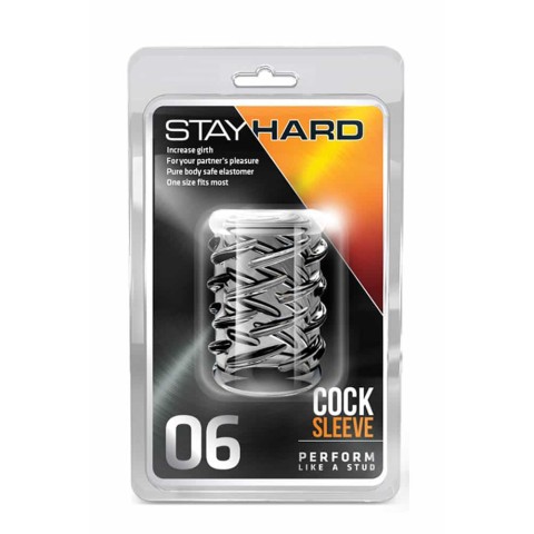 Mansoane penis, Manson Penis Stay Hard - Cock Sleeve 06, Transparent, 5 Cm, pasiune.ro