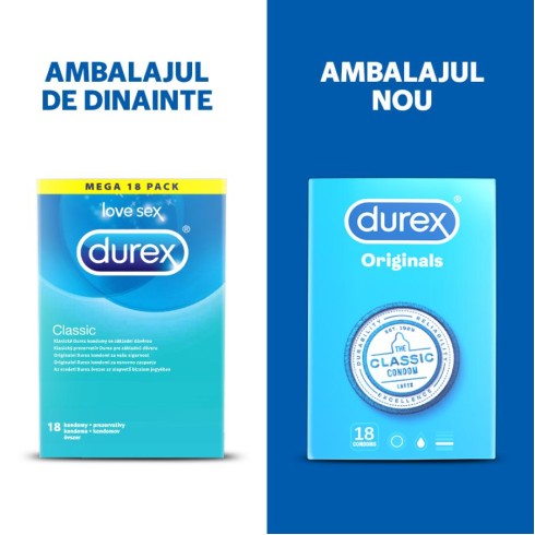prezervative, Prezervative Durex Clasic 18 Bucati, pasiune.ro