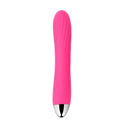 fun, Vibrator Cu Functie De Incalzire Angel, Roz, 19 Cm, pasiune.ro