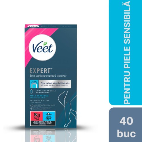 Veet, Benzi De Ceara Rece Depilare Veet 40 Bucati, pasiune.ro