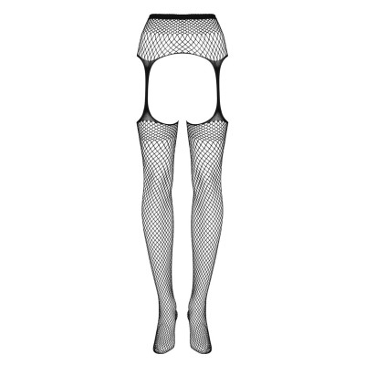 Ciorapi Sexy Tip Plasa Cu Portjartier, Negru, S/m/l