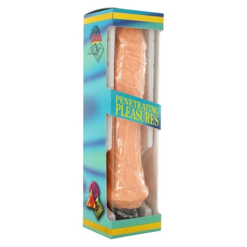 vibrator, Vibrator Realistic Penetrating Pleasures, Nude, 24 Cm, pasiune.ro