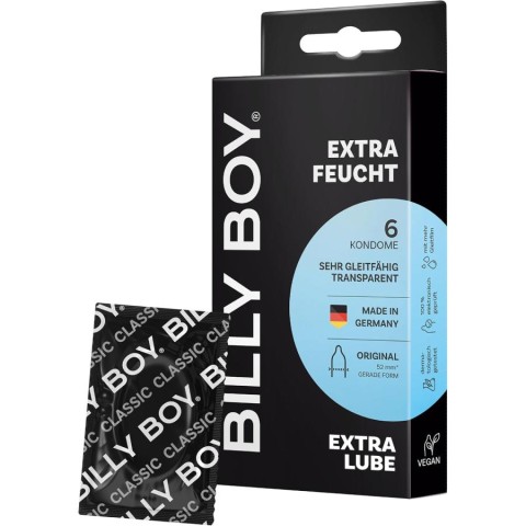 BILLY BOY, Prezervative Billy Boy Extra Lube 6 Buc, pasiune.ro