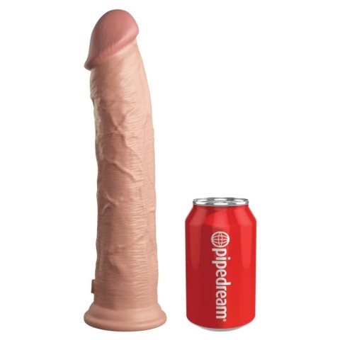 Pipedream - King Cock Elite, Dildo Clasic Cu Ventuza Dual Density Silicone Cock, Natural, 28 Cm, pasiune.ro