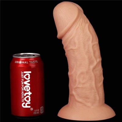 Dildo Realistic Extra-gros Curved, Natural, 24 Cm